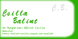 csilla balint business card