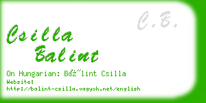 csilla balint business card